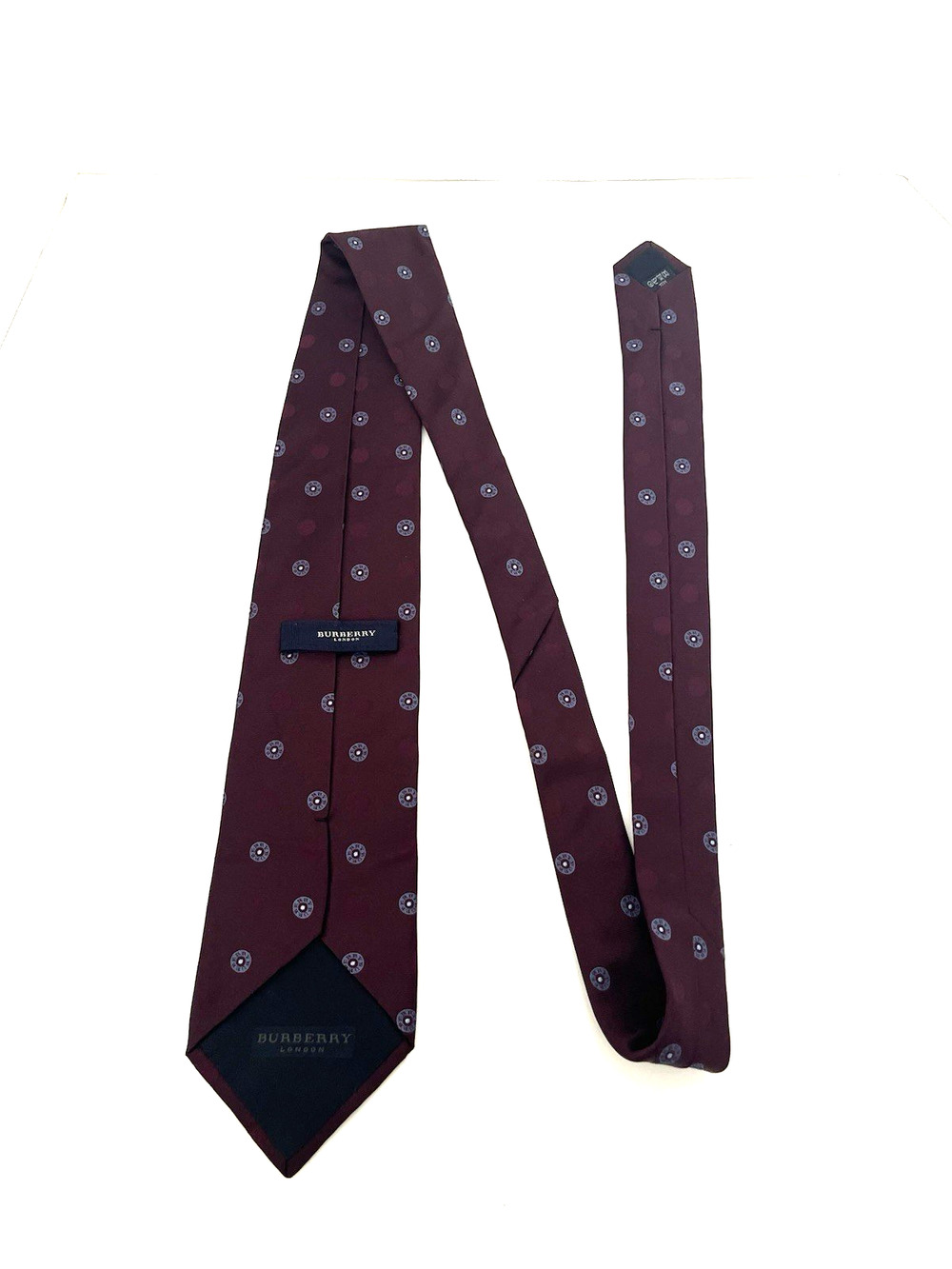 Burgundy Burberry Men's Tie